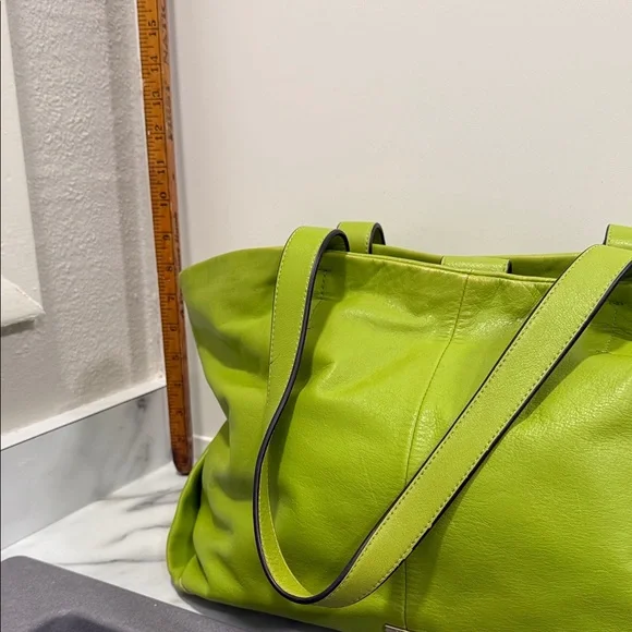 Vince Camuto Maryn Shoulder Tote Bag in the vibrant "Apple Buzz" green color - Picture 3 of 15